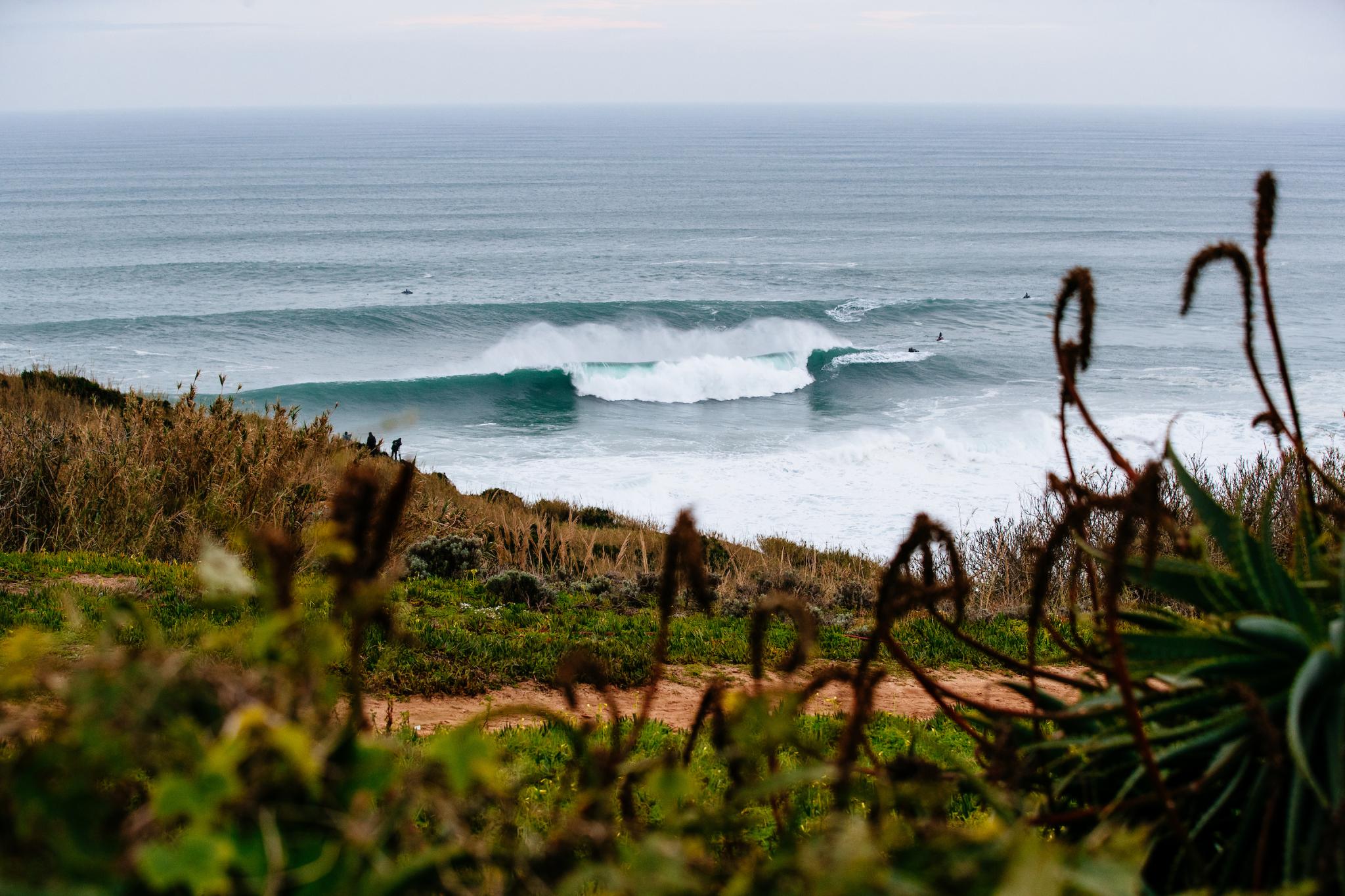 Big waves at Nazare, Portugal