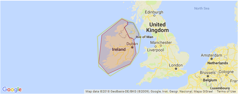 Ireland surf map