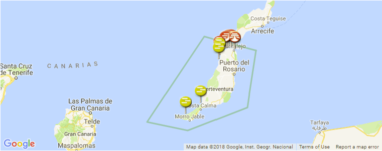 Fuerteventura surf map