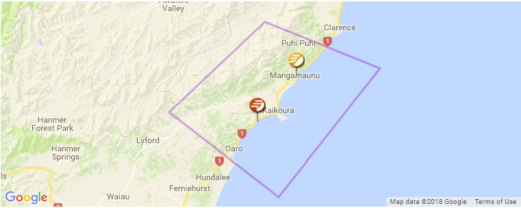Kaikoura surf map