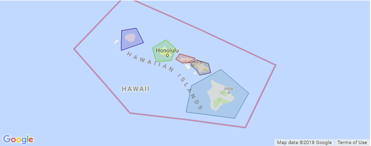 Hawaii surf map