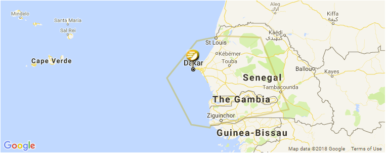 Senegal surf map