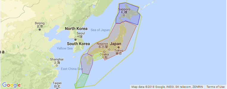 Japan surf map