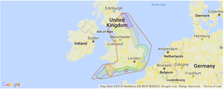 England surf map