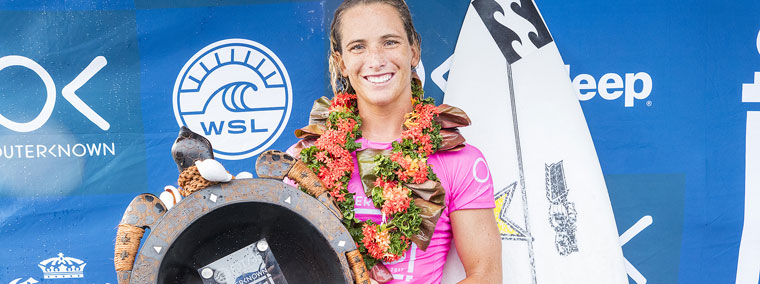 Courtney Conlogue won the Fiji Women's Pro final over Tatiana Weston-Webb